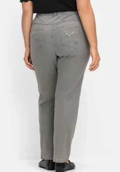 Gerade Jeans mit seitlichem Stretchbund