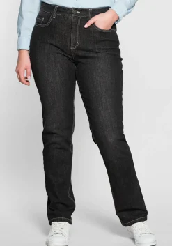 Gerade Jeans mit Shaping-Einsatz