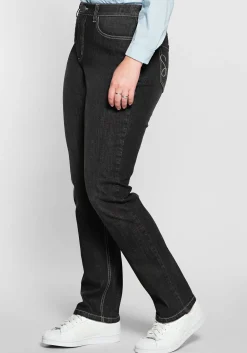 Gerade Jeans mit Shaping-Einsatz