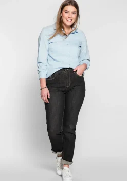 Gerade Jeans mit Shaping-Einsatz