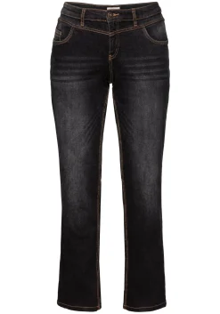 Gerade Jeans mit Used-Effekten