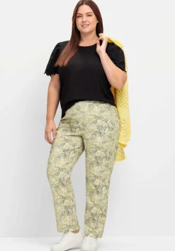 Gerade Schlupfhose mit Paisleymuster