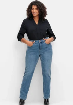 Gerade Stretch-Jeans mit Bodyforming-Effekt