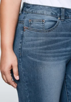 Gerade Stretch-Jeans mit Bodyforming-Effekt