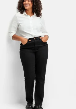 Gerade Stretch-Jeans mit Bodyforming-Effekt