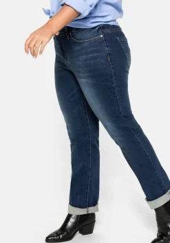 Gerade Stretch-Jeans mit Bodyforming-Effekt