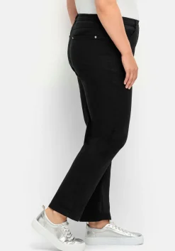 Gerade Stretch-Jeans mit Komfortbund