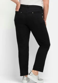 Gerade Stretch-Jeans mit Komfortbund