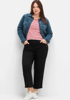 Gerade Twillhose in Curvy-Schnitt PIA, mit Biesen vorn