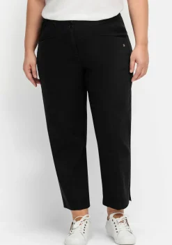 Gerade Twillhose in Curvy-Schnitt PIA, mit Biesen vorn