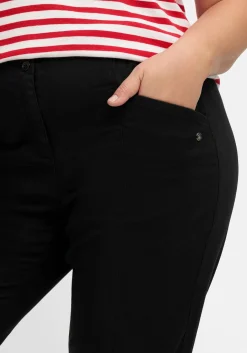 Gerade Twillhose in Curvy-Schnitt PIA, mit Biesen vorn