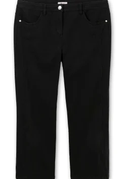 Gerade Twillhose in knöchelbedeckender Länge