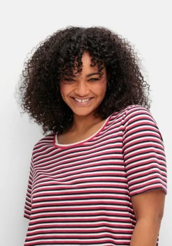 Gestreiftes Shirt mit Gummizugbund