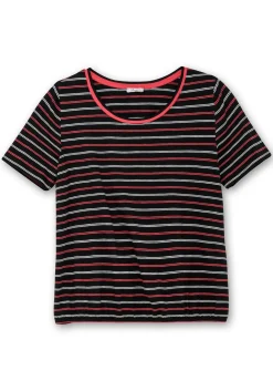 Gestreiftes Shirt mit Gummizugbund