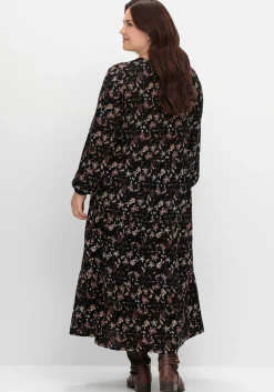 Gestuftes Maxikleid mit Alloverprint