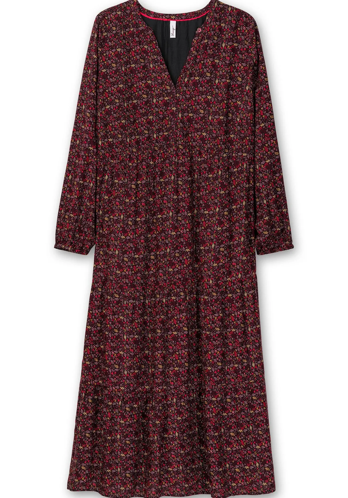 Gestuftes Maxikleid mit Alloverprint