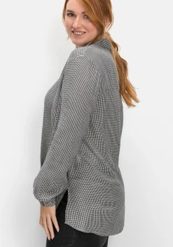 Hemdbluse im Pepitamuster, aus Viskose