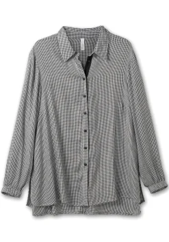 Hemdbluse im Pepitamuster, aus Viskose