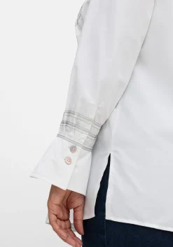 Hemdbluse mit Glitzerdetails, bügelfreie Qualität