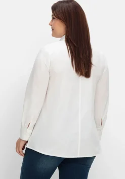 Hemdbluse mit Krempelärmeln, in leichter A-Linie