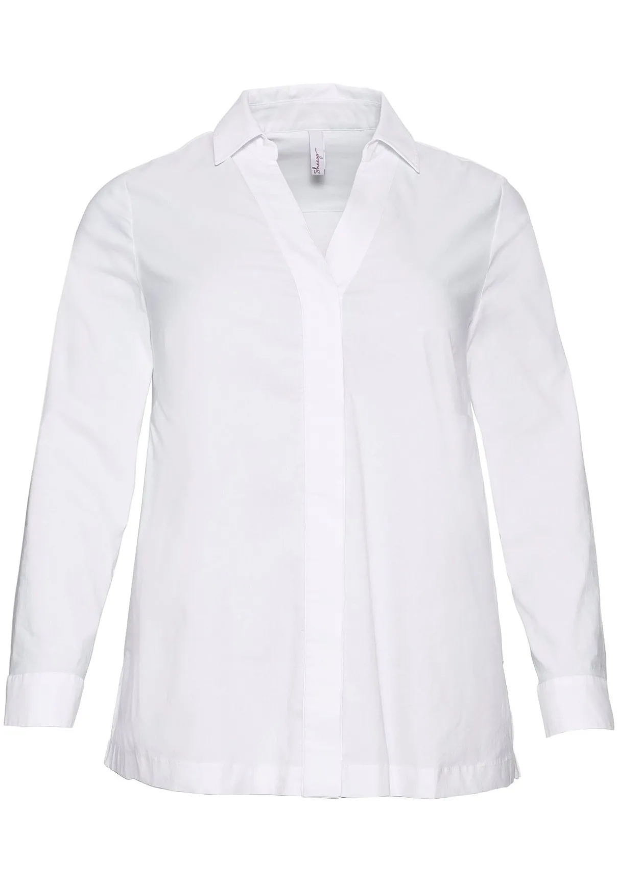 Hemdbluse mit verdeckter Knopfleiste