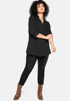 Hemdbluse mit verdeckter Knopfleiste