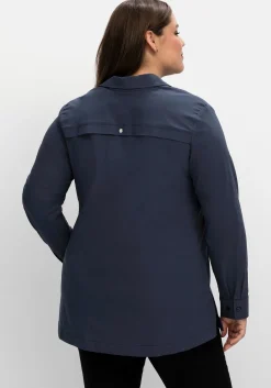 Hemdbluse mit verdeckter Knopfleiste