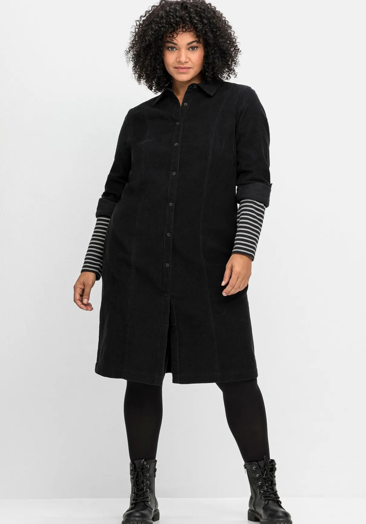 Hemdblusenkleid aus weichem Cord