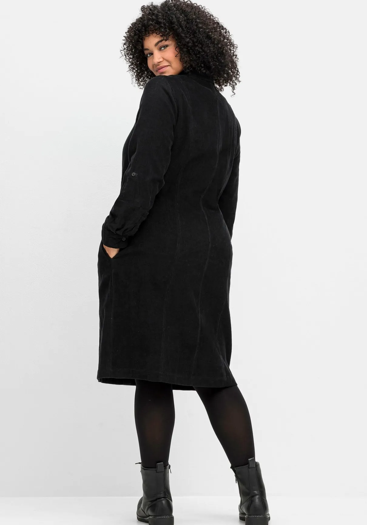 Hemdblusenkleid aus weichem Cord