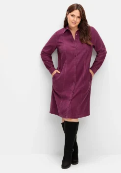 Hemdblusenkleid aus weichem Cord