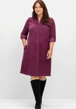 Hemdblusenkleid aus weichem Cord