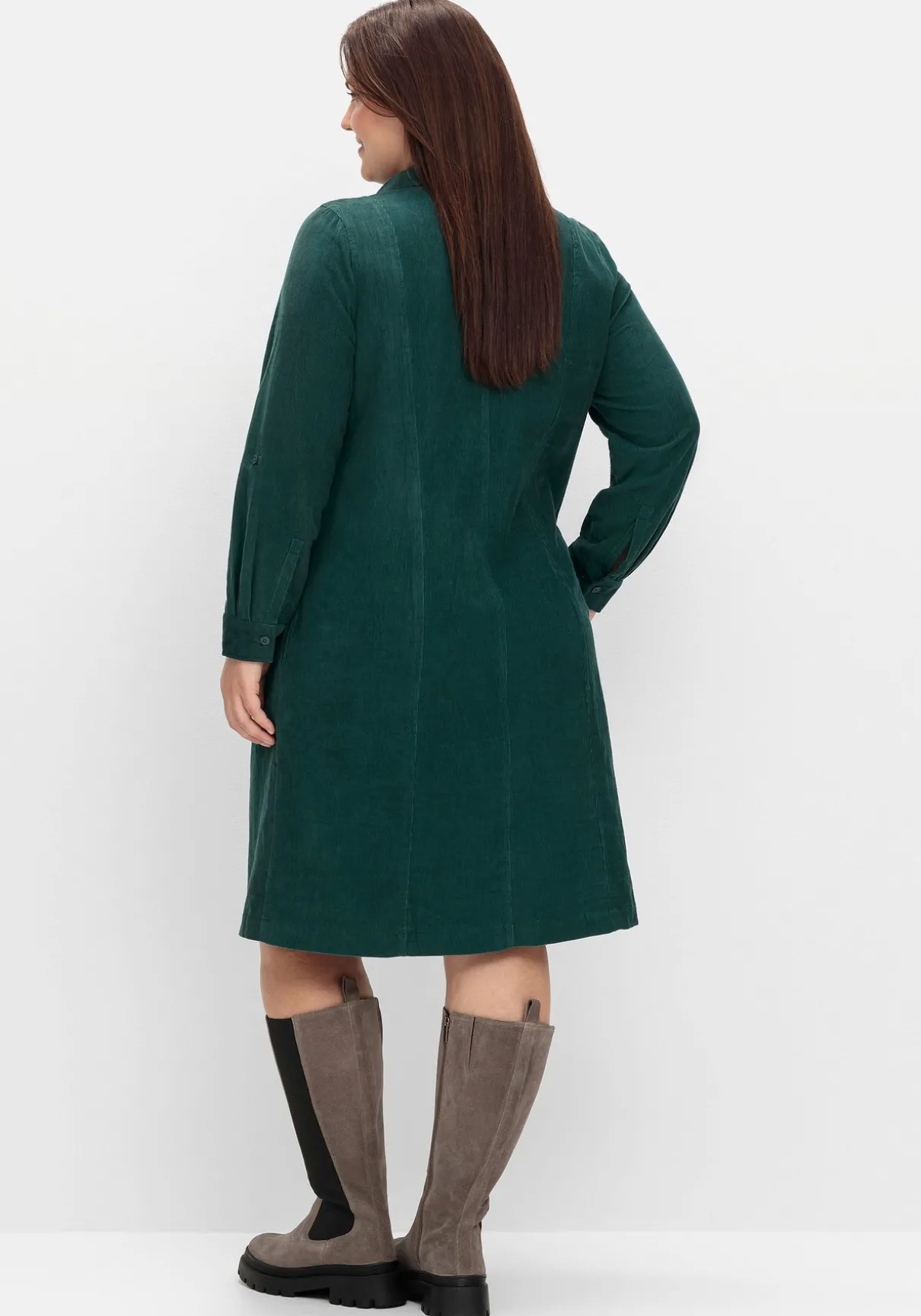 Hemdblusenkleid aus weichem Cord