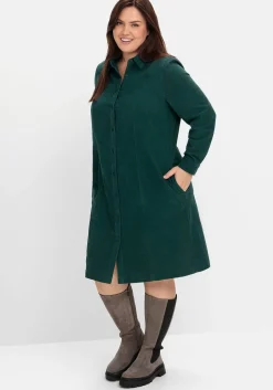 Hemdblusenkleid aus weichem Cord
