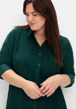 Hemdblusenkleid aus weichem Cord