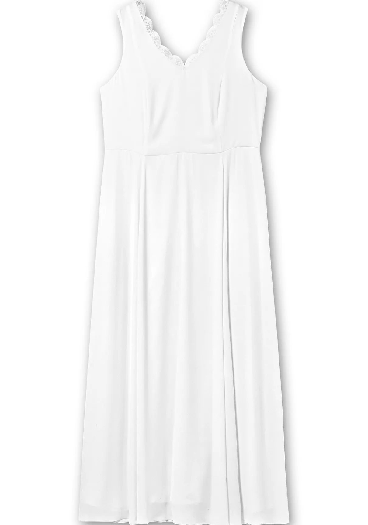 Hochzeitskleid mit floraler Spitze und Chiffon