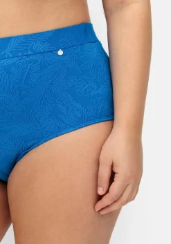 Hohe formende Bikinihose mit Blumen-Struktur