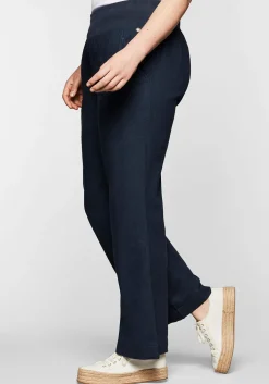 Hose im Curvy-Schnitt ELLA aus Leinen-Viskose-Mix