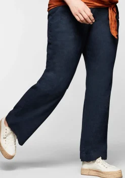 Hose im Curvy-Schnitt ELLA aus Leinen-Viskose-Mix