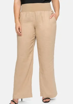 Hose im Curvy-Schnitt ELLA aus Leinen-Viskose-Mix