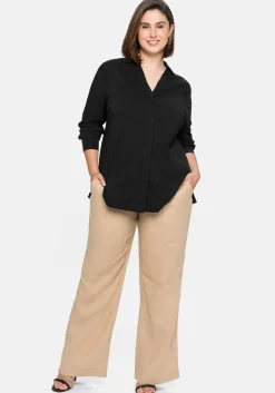 Hose im Curvy-Schnitt ELLA aus Leinen-Viskose-Mix