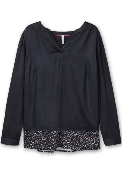 2-in-1-Tunika mit gemustertem Saum