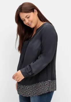 2-in-1-Tunika mit gemustertem Saum