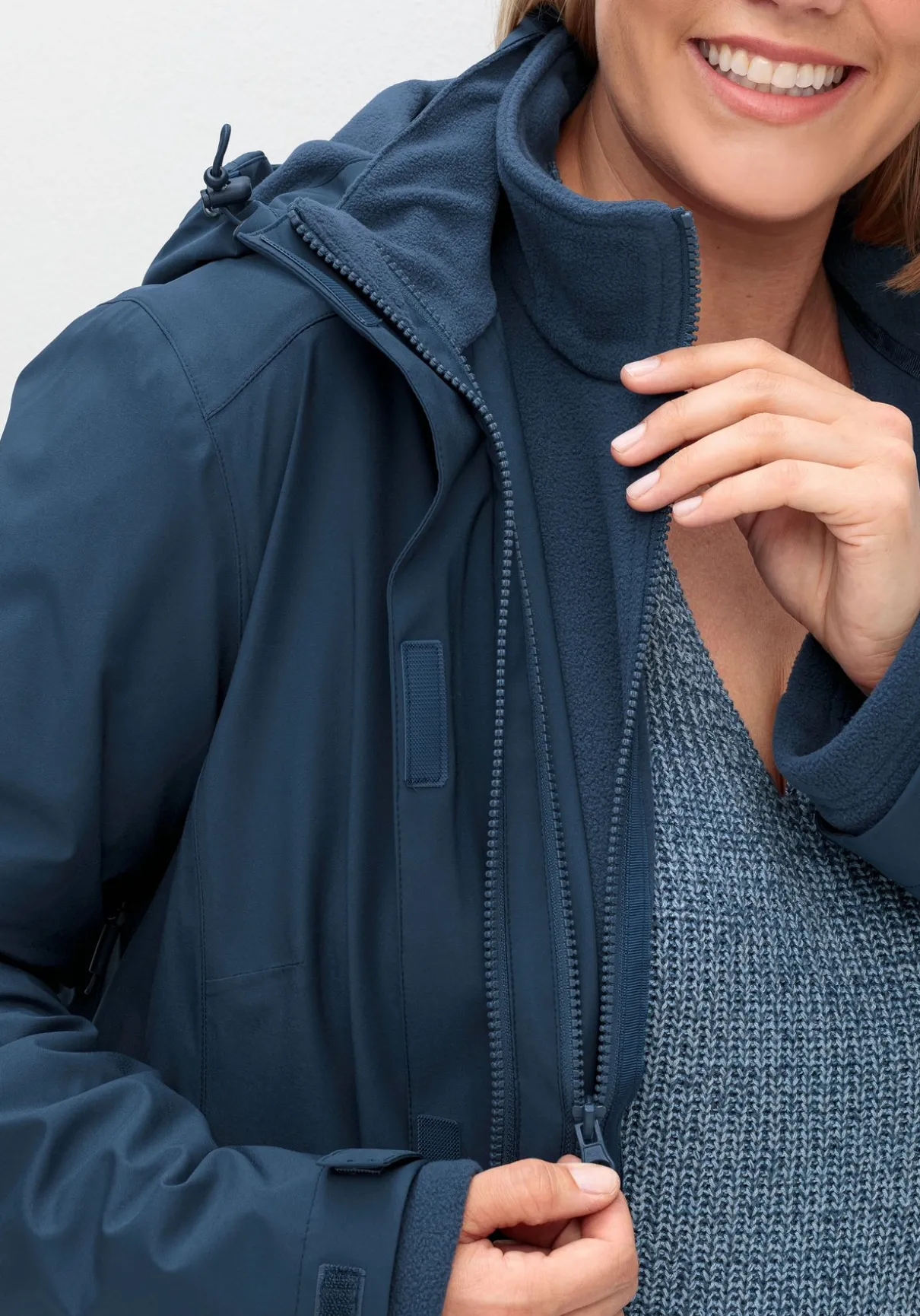 3-in-1-Winterjacke mit Fleece-Innenjacke