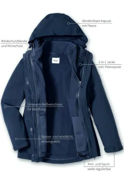 3-in-1-Winterjacke mit Fleece-Innenjacke