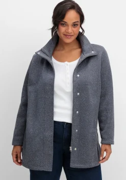 Jacke aus meliertem Strickfleece