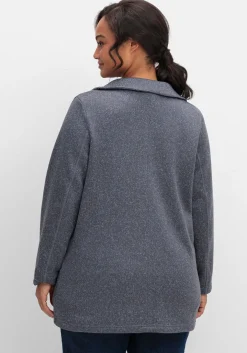 Jacke aus meliertem Strickfleece