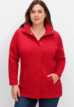 Jacke aus meliertem Strickfleece