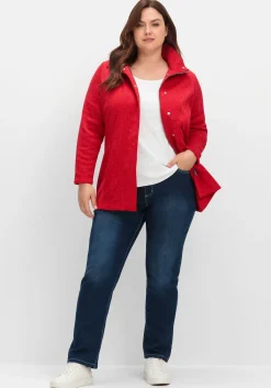 Jacke aus meliertem Strickfleece