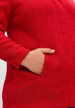 Jacke aus meliertem Strickfleece