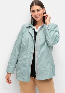 Jacke mit silberfarbenen Kontrastdetails